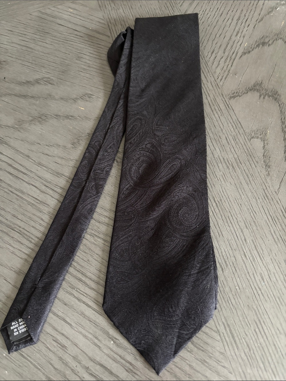 George Black Paisley Silk-Blend Men's Tie